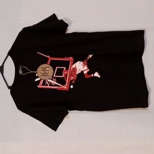 #33 - K1X Graphic Basketball Tee 'Head Bangers Ball' Black White Red Size M NWT